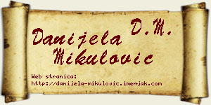 Danijela Mikulović vizit kartica